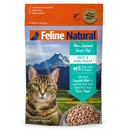 K9 Feline Natural 脫水鮮肉貓糧 – 牛肉、藍鱈魚配方 320g