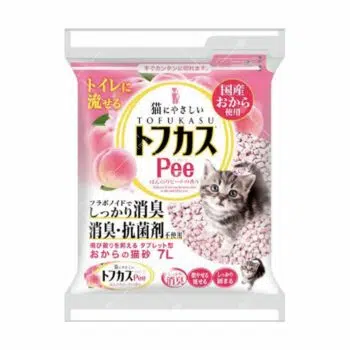 Tofukasu 爽快 Pee-圓片豆腐貓砂7L[香桃味]