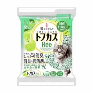 Tofukasu 爽快 Ree－圓片豆腐貓砂7L [青蘋果味]