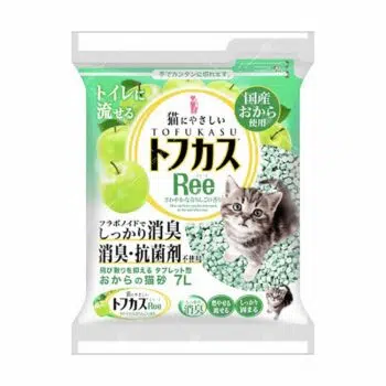Tofukasu 爽快 Ree－圓片豆腐貓砂7L [青蘋果味]