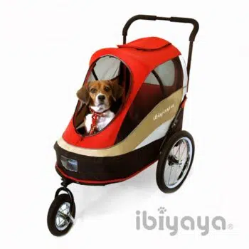 ibiyaya 二代兩用寵物推/拖車-紅(充氣胎) IBI-S980-R