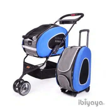 ibiyaya 五彩繽紛寵物推車提包組-寶藍 IBI-FS1009-B