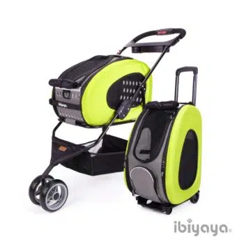 ibiyaya 五彩繽紛寵物推車提包組-綠 IBI-FS1009-G