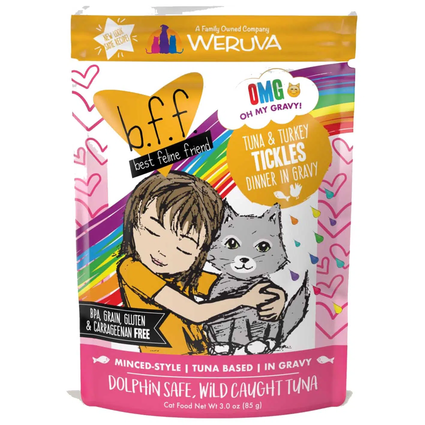 tickles B.F.F 喵友系列 - Tuna & Turkey Tickles 吞拿魚、火雞 貓濕包 85g - 圖片 1