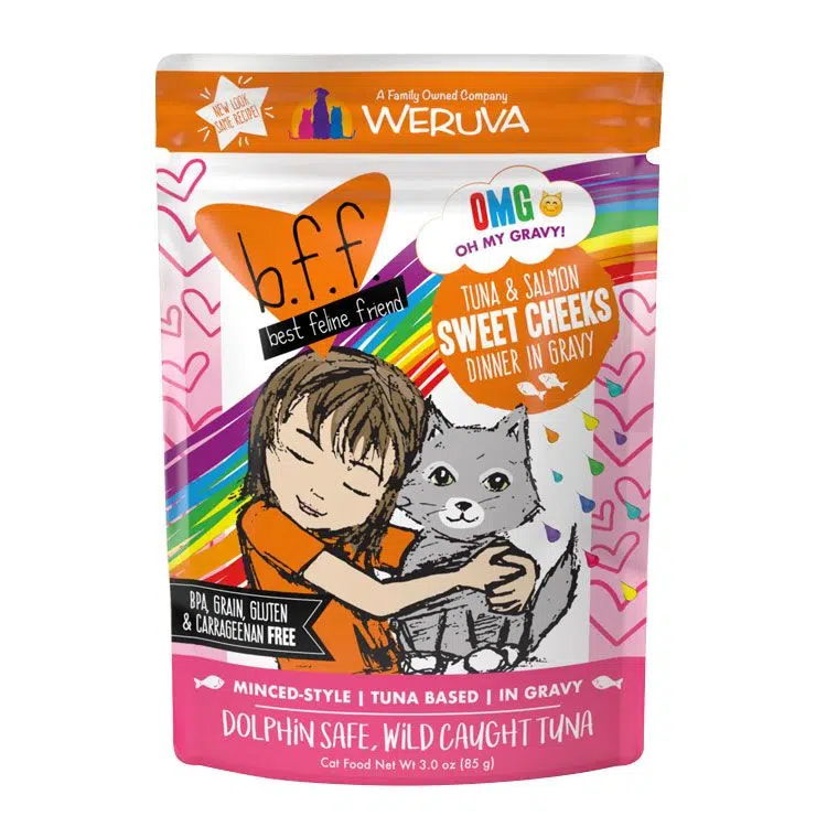 weruva-bff-tuna-_-salmon-sweet-cheeks B.F.F 喵友系列 - Tuna & Salmon Sweet Cheeks 吞拿魚、三文魚 貓濕包 85g - Image 1