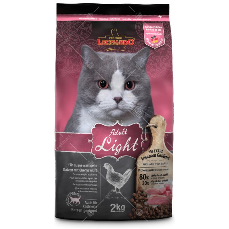LEONARDO Adult Light - 鴨肉、海魚配方[低脂成貓糧]