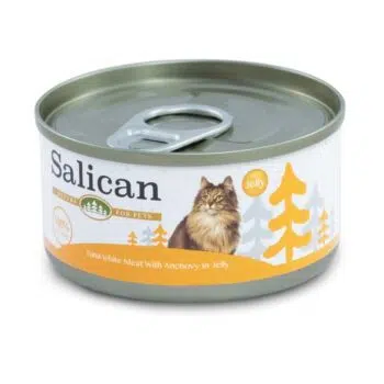Salican - 經典吞拿魚系列 Tuna White Meat with Anchovy in Jelly 白肉吞拿魚、鯷魚啫喱貓罐頭 85g