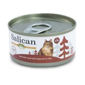 Salican - 經典吞拿魚系列 Tuna White Meat with Seabream in Jelly 白肉吞拿魚、鯛魚啫喱貓罐頭 85g