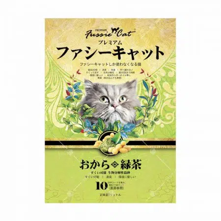 Fussie Cat 高竇貓 - 綠茶香味豆腐砂 6L【粗砂3mm】