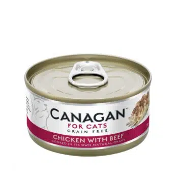 Canagan 原之選 - Chicken with Beef 雞肉、牛肉絲貓罐頭 (粉紅色) 75g