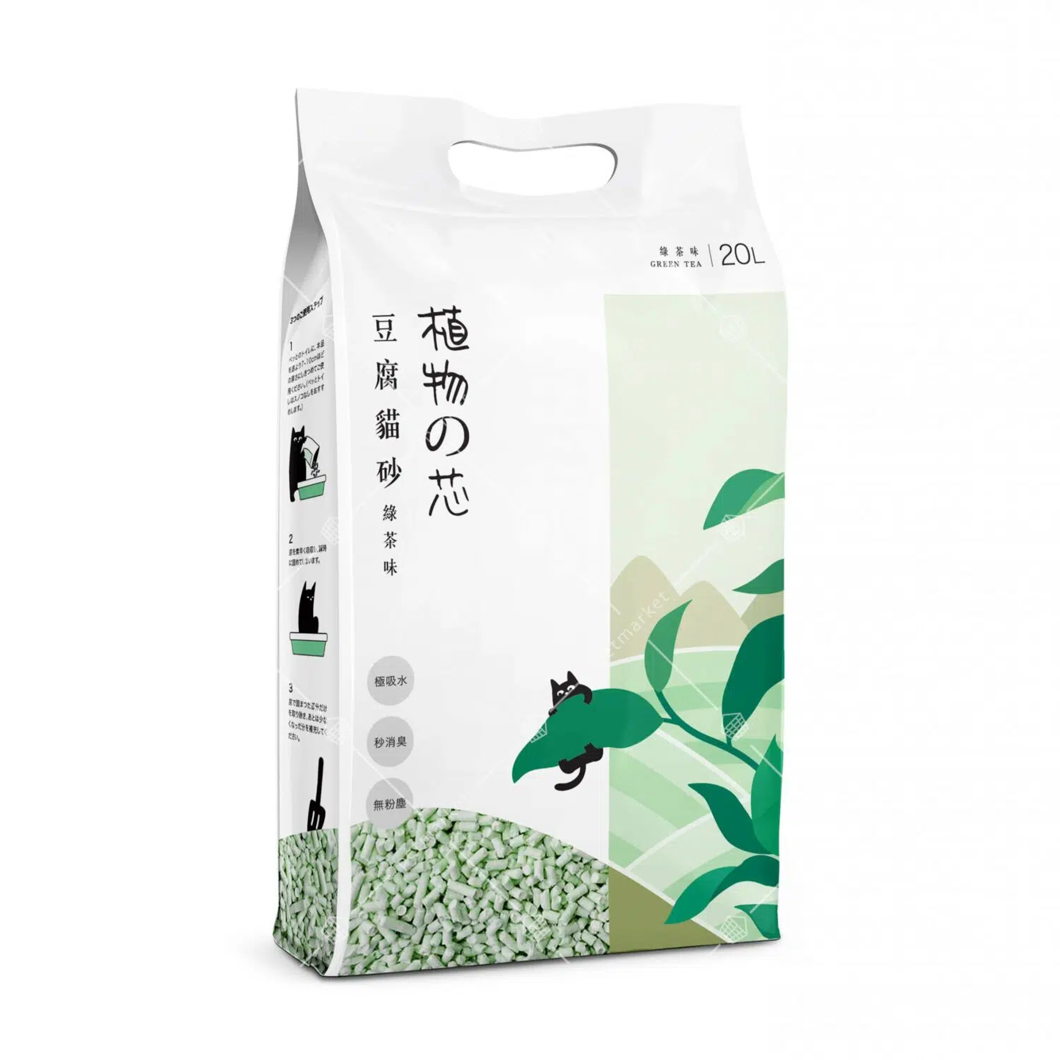 植物之芯 - 2.0mm 豆腐砂 20L [綠茶]