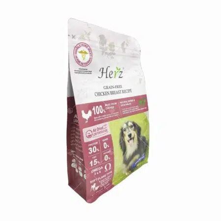 Herz 赫緻 - 無穀物雞胸肉風乾糧 2lbs [紅][全犬用]