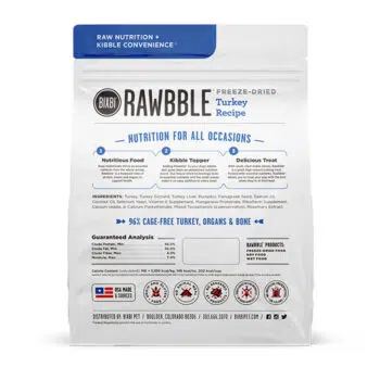 Bixbi - Rawbble Turkey 冷凍脫水火雞狗糧 12oz - Image 2