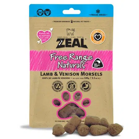Zeal - Lamb & Venison Morsels 冷凍脫水羊、鹿小食100g