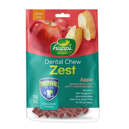 Happi Doggy - Apple Dental Chew Zest 蘋果潔齒骨 2.5吋 [150g]