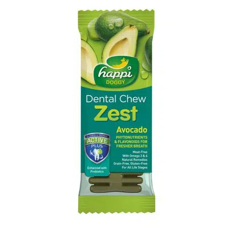 【臨期促銷-04/08/2026】Happi Doggy - Avocado Dental Chew Zest 牛油果潔齒骨 4吋