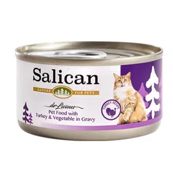 Salican - 滋味肉汁系列 Turkey & Vegetable in Gravy 火雞蔬菜貓罐頭 85g