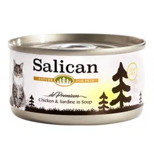 Salican - 鮮雞肉系列 Chicken & Sardine in Soup 雞肉、沙甸貓罐頭 85g