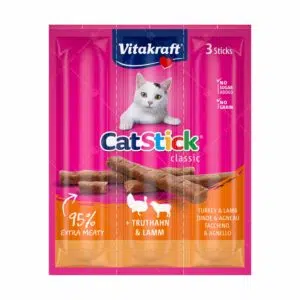 Vitakraft - 貓貓肉條小食 18g [3支裝][火雞、羊]