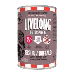 LIVELONG - HEALTHY & STRONG Bison / Buffalo 野牛甜薯罐 362g