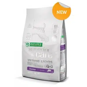 Nature’s Protection 保然 – White dogs salmon junior 無穀物去淚痕美毛[低敏三文魚][3-12個月幼犬] 1.5kg