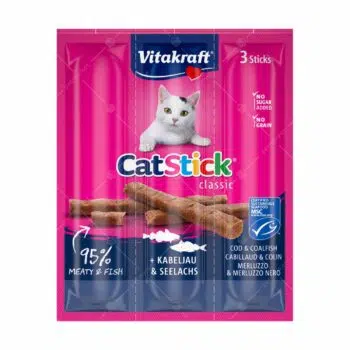 Vitakraft - 貓貓肉條小食 18g [3支裝][鱈魚、黑鱈]