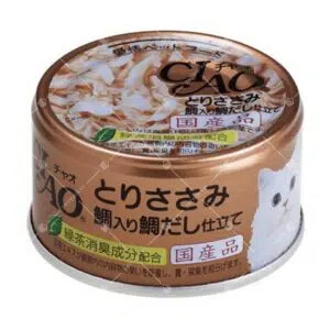 CIAO - 雞肉、鯛魚、鯛魚湯底貓罐頭 85g [A-88]