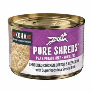 Koha Pure Shreds系列 - 低脂雞胸肉絲配牛肉絲156g[主食][犬用]