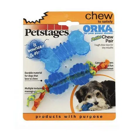Petstages Orka- 迷你骨頭和啞鈴套裝潔牙玩具 [No.234][犬用]