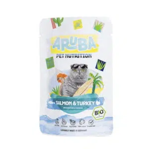 Aruba - 有機三文魚、 火雞配小白菜、黃薑鮮食包100g[主食][貓用]