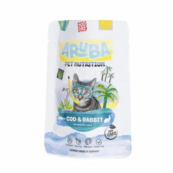 Aruba - 鱈魚、兔肉配小白菜、青口鮮食包100g[主食][貓用]