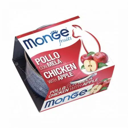 Monge Fruits 鮮果系列 – 雞肉、蘋果 80g[成貓]