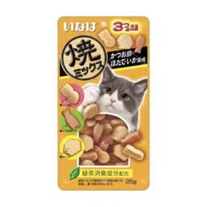 Inaba 小魚燒 -木魚、帶子、 魷魚貓點心25g[QSC-121]