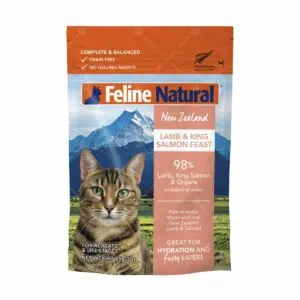 K9 Feline Natural -羊肉、帝王三文魚盛宴貓軟包 85g [主食]