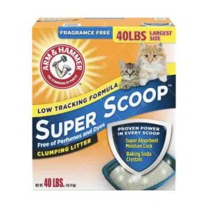 Arm & Hammer -低黏腳無香味配方貓砂40lb [Super Scoop-淺藍]