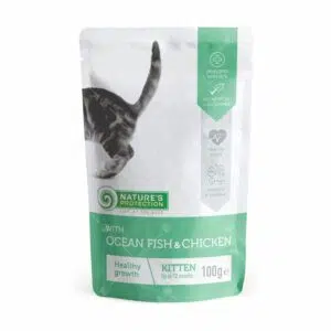 Nature’s Protection 保然-幼貓肉汁濕包 100g [健康成長][海洋魚雞肉-綠]