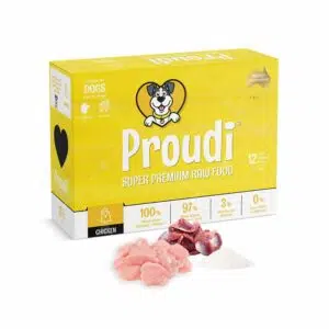Proudi -急凍生肉餅狗糧 200g x12片 [Single Protein Chicken - 雞肉]