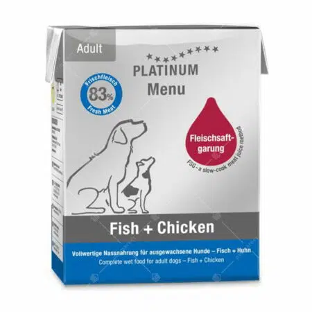 Platinum 白金 - 原汁慢煮鮮肉盒裝濕糧 375g [海魚．雞肉][成犬]