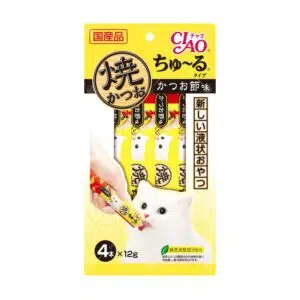 Inaba - 燒系列貓醬 [12g x 4本][烤鰹魚．鰹魚片][4R-104]