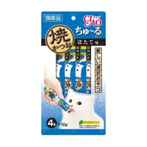 Inaba - 燒系列貓醬 [12g x 4本][烤鰹魚．扇貝][4R-105]