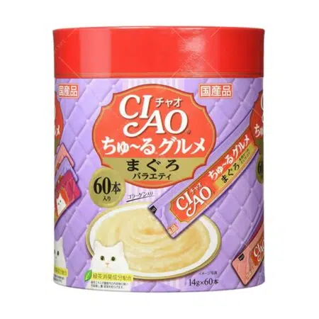 CIAO - 吞拿魚綜合貓醬派對桶 [3味-14g x 60本][SC-139]