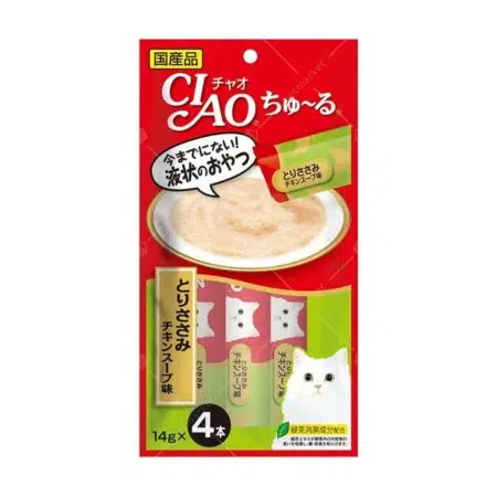 CIAO - 嫩雞雞湯肉醬 14g x 4條 [SC-107]