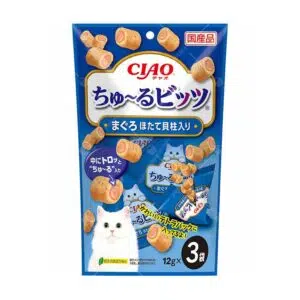 CIAO - 流心粒粒貓零食 12g x 3袋 [吞拿魚．扇貝][CS-172]