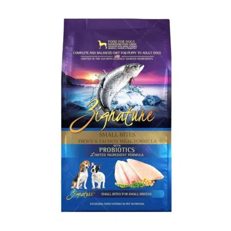 Zignature 超越 - Trout & Salmon Formula Small Bites 頂級鱒魚及三文魚配方[全犬細粒糧]