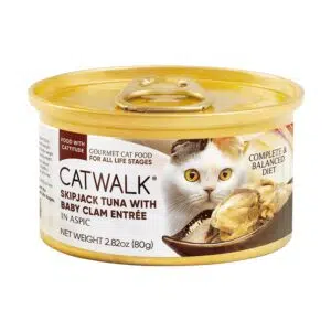 CatWalk - 鰹吞拿魚配迷你蜆貓罐頭 80g