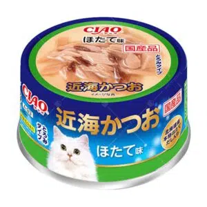CIAO - 近海系列厚切貓罐頭 80g [鰹魚．扇貝][A-93]