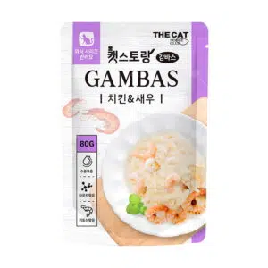 The Cat 貓餐廳- 補水牛磺酸濕包 80g [雞肉配蝦][Gambas]