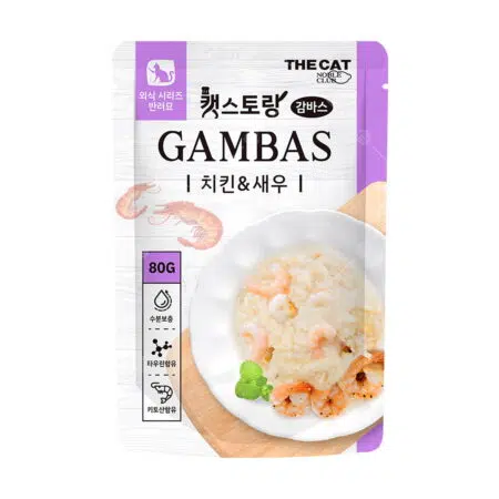 The Cat 貓餐廳- 補水牛磺酸濕包 80g [雞肉配蝦][Gambas]