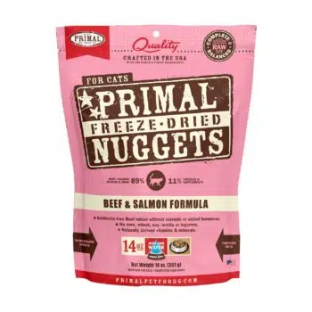 Primal Nuggets – 脫水凍乾磚貓糧 14oz [牛肉三文魚配方]