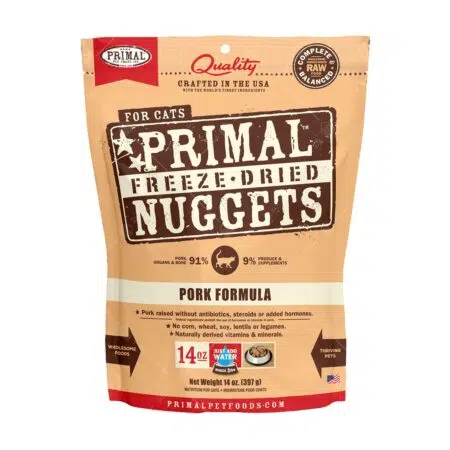 Primal Nuggets – 脫水凍乾磚貓糧 14oz [豚肉配方]
